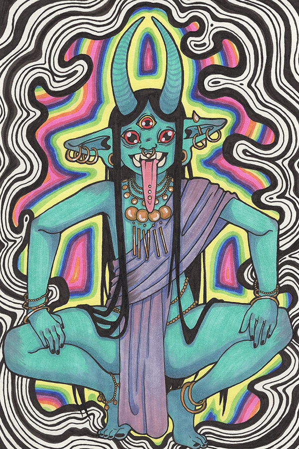 Three-Eyed Demon Art Print – Psychedelic Vision