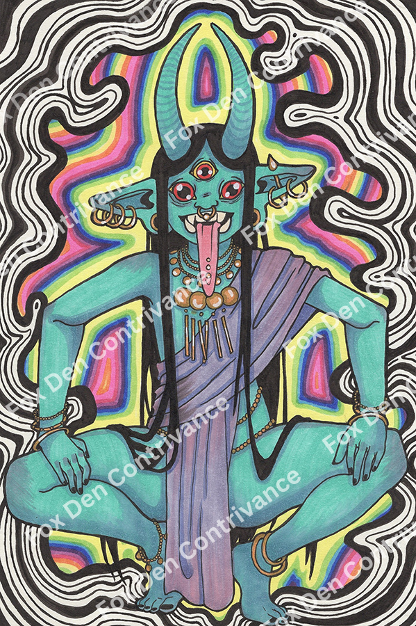 Three-Eyed Demon Art Print – Psychedelic Vision