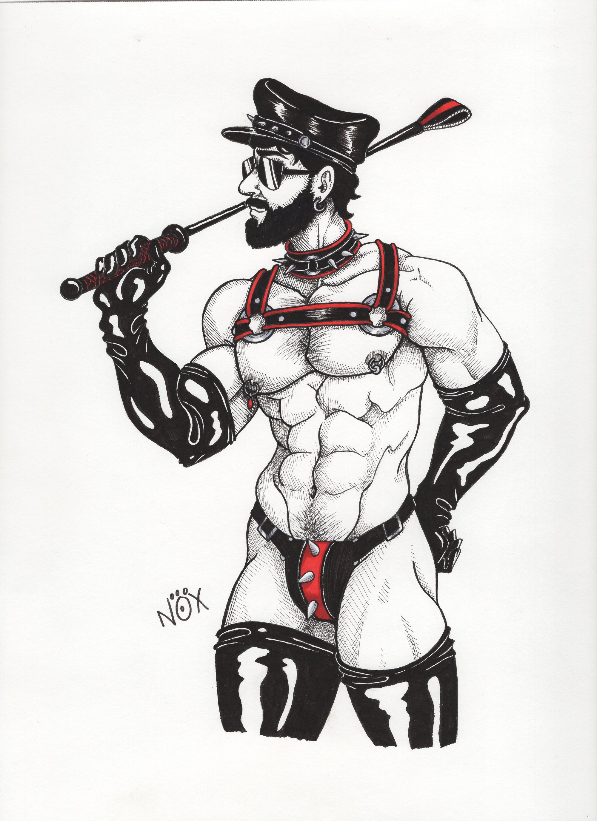 "Leather Discipline: A Lesson in Style 🖤🐾🥀" Art Print