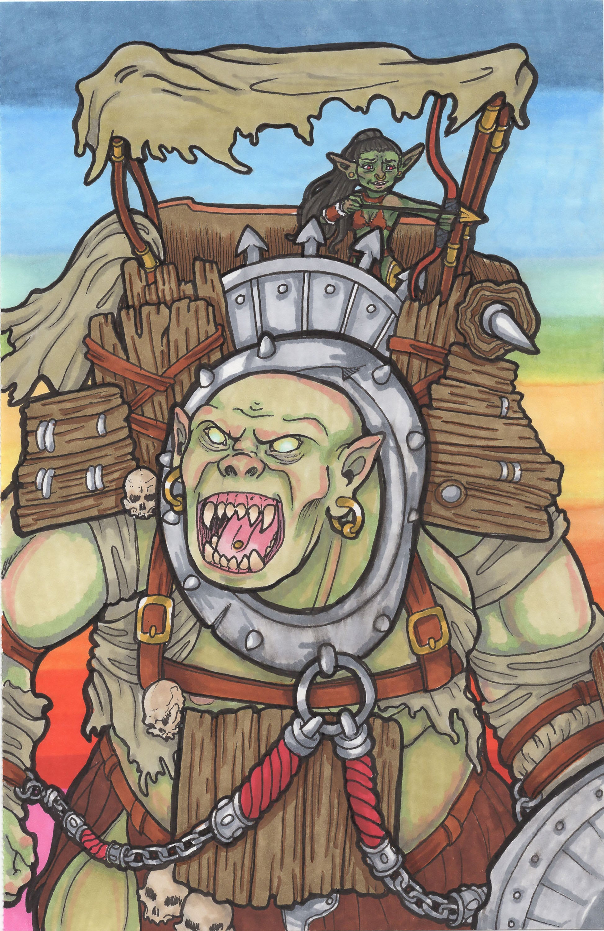 "Warlord’s Rampage: The Orc & Goblin War Machine Unleashed ⚔️🔥" Art Print